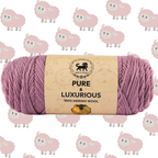 Pure and Luxurious 100% Merino Wool (100 gram) -  Dark Lilac