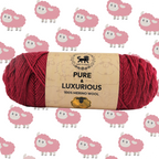 Pure and Luxurious 100% Merino Wool (100 gram) -  Cranberry