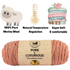 Pure and Luxurious 100% Merino Wool (100 gram) -  Dark Beige