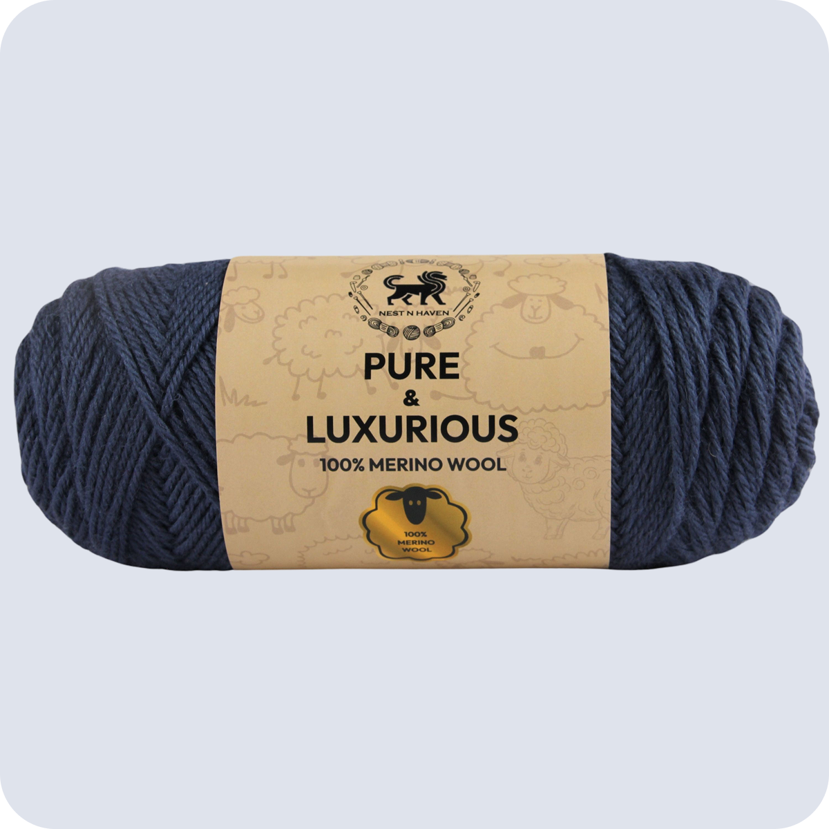 Pure and Luxurious 100% Merino Wool (100 gram) -  Denim Blue