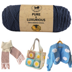 Pure and Luxurious 100% Merino Wool (100 gram) -  Denim Blue