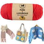 Pure and Luxurious 100% Merino Wool (100 gram) -  Red