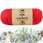 Pure and Luxurious 100% Merino Wool (100 gram) -  Red
