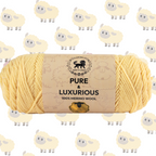 Pure and Luxurious 100% Merino Wool (100 gram) -  Lemon Yellow