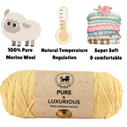 Pure and Luxurious 100% Merino Wool (100 gram) -  Lemon Yellow