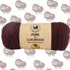 Pure and Luxurious 100% Merino Wool (100 gram) -  Dark Brown