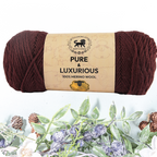 Pure and Luxurious 100% Merino Wool (100 gram) -  Dark Brown