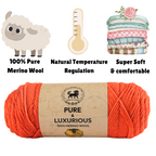 Pure and Luxurious 100% Merino Wool (100 gram) -  Orange