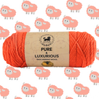 Pure and Luxurious 100% Merino Wool (100 gram) -  Orange
