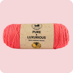 Pure and Luxurious 100% Merino Wool (100 gram) -  Coral (Pink)