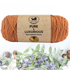 Pure and Luxurious 100% Merino Wool (100 gram) -  Light Brown