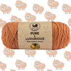 Pure and Luxurious 100% Merino Wool (100 gram) -  Light Brown