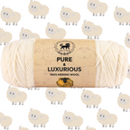 Pure and Luxurious 100% Merino Wool (100 gram) -  Off-White