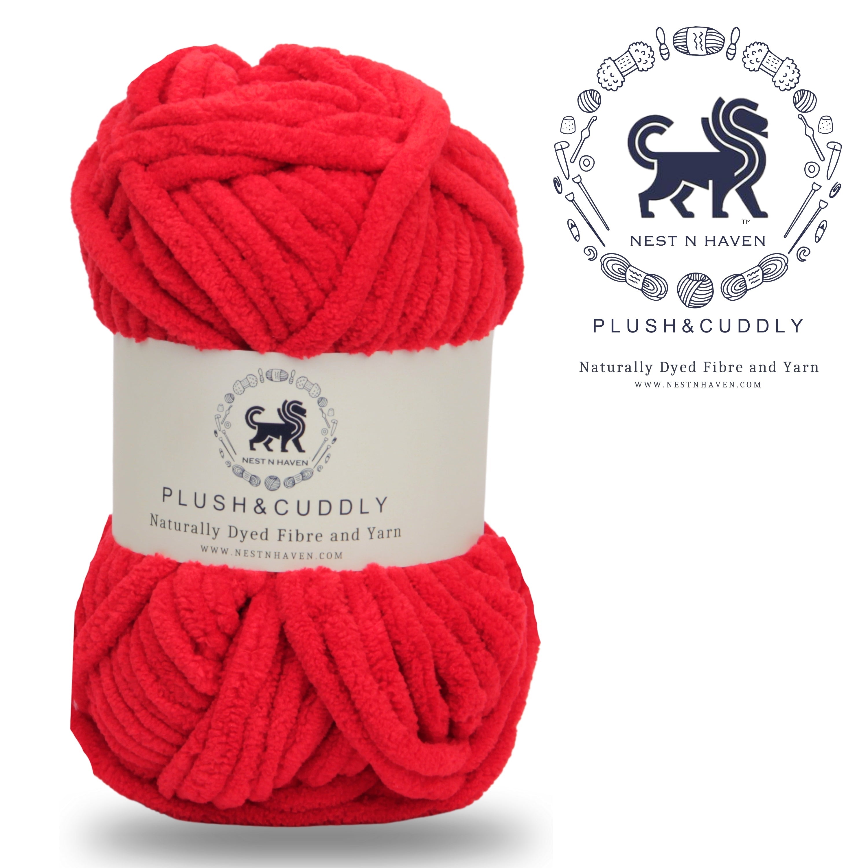 Plush and Cuddly Yarn (100 gram) - Red