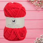 Plush and Cuddly Yarn (100 gram) - Red