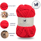 Plush and Cuddly Yarn (100 gram) - Red