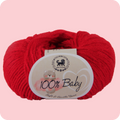 Baby  Yarn  pack of 6 (25gms x 6) 150 gram -  Red