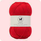 Graze Hand Knitting and Crochet Bulky Yarn (100 gram) - Red