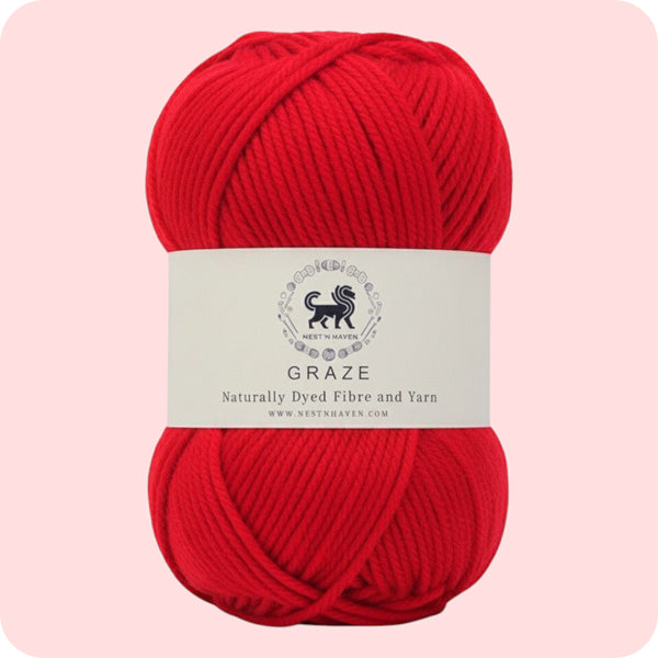 Graze Hand Knitting and Crochet Bulky Yarn (100 gram) - Red