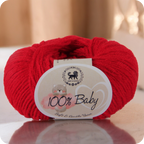 Baby  Yarn  pack of 6 (25gms x 6) 150 gram -  Red
