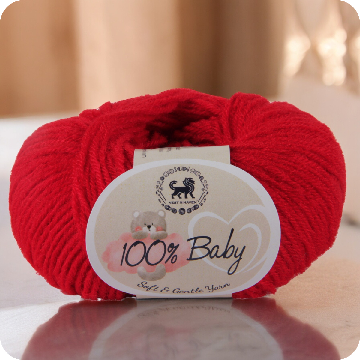 Baby  Yarn  pack of 6 (25gms x 6) 150 gram -  Red