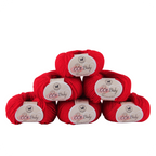 Baby  Yarn  pack of 6 (25gms x 6) 150 gram - Red