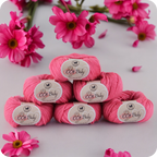 Baby  Yarn  pack of 6 (25gms x 6) 150 gram -  Rose Pink