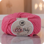 Baby  Yarn  pack of 6 (25gms x 6) 150 gram -  Rose Pink