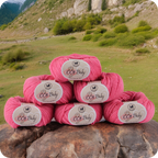 Baby  Yarn  pack of 6 (25gms x 6) 150 gram -  Rose Pink