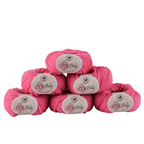 Baby  Yarn  pack of 6 (25gms x 6) 150 gram - Rose Pink