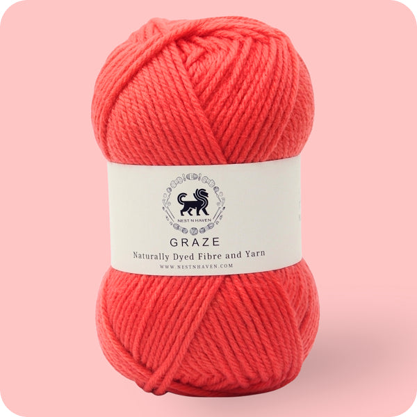 Graze Hand Knitting and Crochet Bulky Yarn (100 gram) - Sunset Orange