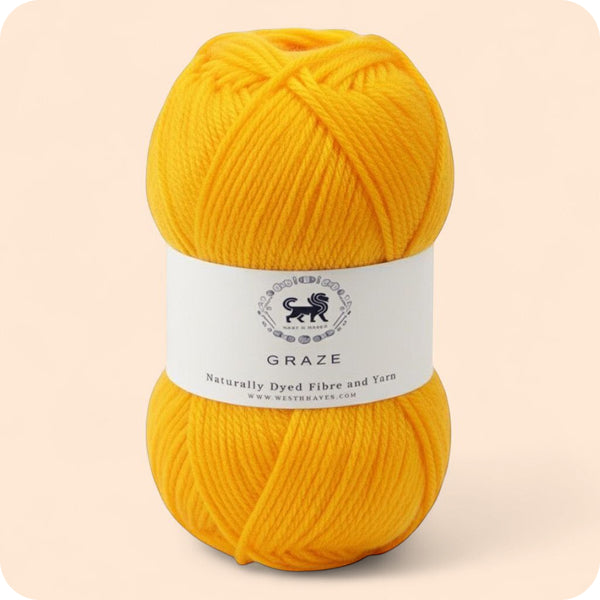 Graze Hand Knitting and Crochet Bulky Yarn (100 gram) - Sunset Yellow