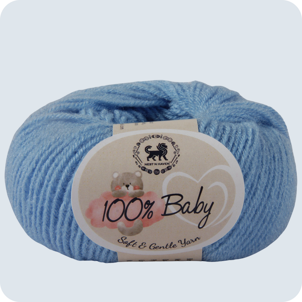 Baby  Yarn  pack of 6 (25gms x 6) 150 gram -  Ultramarine Blue