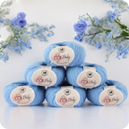 Baby  Yarn  pack of 6 (25gms x 6) 150 gram -  Ultramarine Blue
