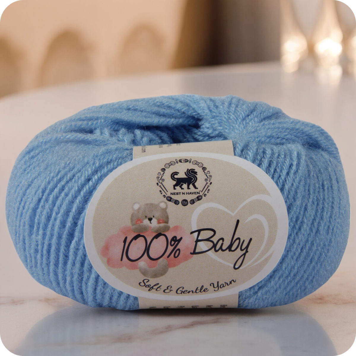 Baby  Yarn  pack of 6 (25gms x 6) 150 gram -  Ultramarine Blue