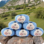 Baby  Yarn  pack of 6 (25gms x 6) 150 gram -  Ultramarine Blue