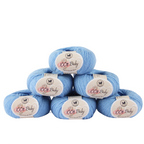 Baby  Yarn  pack of 6 (25gms x 6) 150 gram - Ultramarine Blue