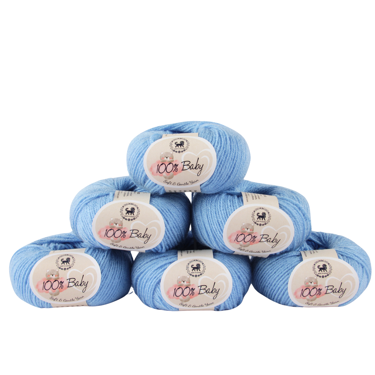 Baby  Yarn  pack of 6 (25gms x 6) 150 gram - Ultramarine Blue