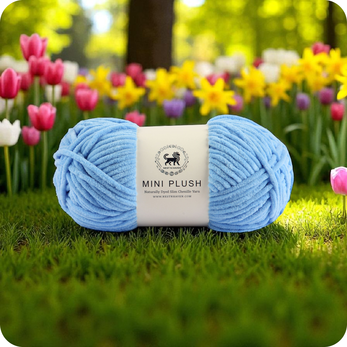 MINI Plush Chenille Yarn (100 gram) - Ultramarine Blue
