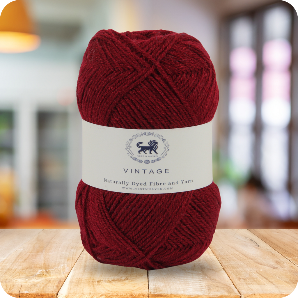 Acrowools Vintage, Hand Knitting and Crochet Yarn (100 gram) - Wine