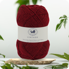 Acrowools Vintage, Hand Knitting and Crochet Yarn (100 gram) - Wine