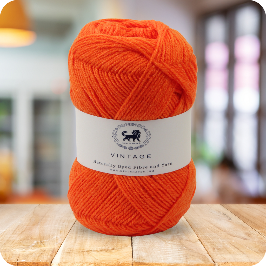 Acrowools Vintage, Hand Knitting and Crochet Yarn (100 gram) - Orange