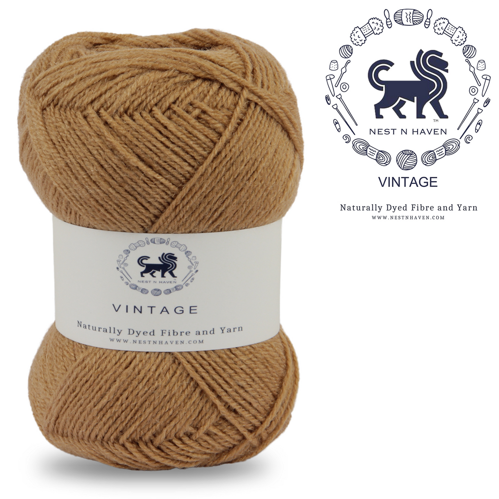 Acrowools Vintage, Hand Knitting and Crochet Yarn (100 gram) - Light Coffee