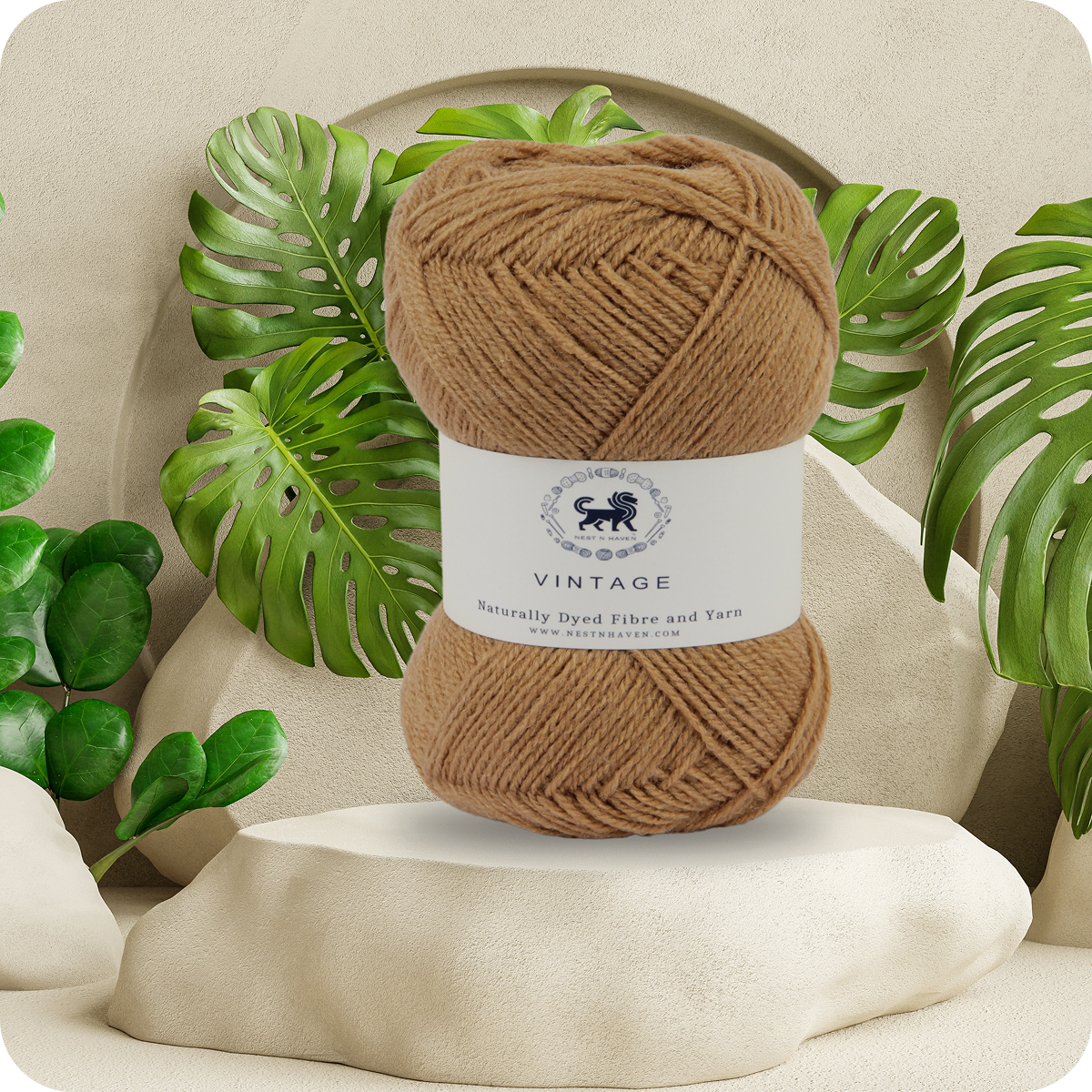 Acrowools Vintage, Hand Knitting and Crochet Yarn (100 gram) - Light Coffee