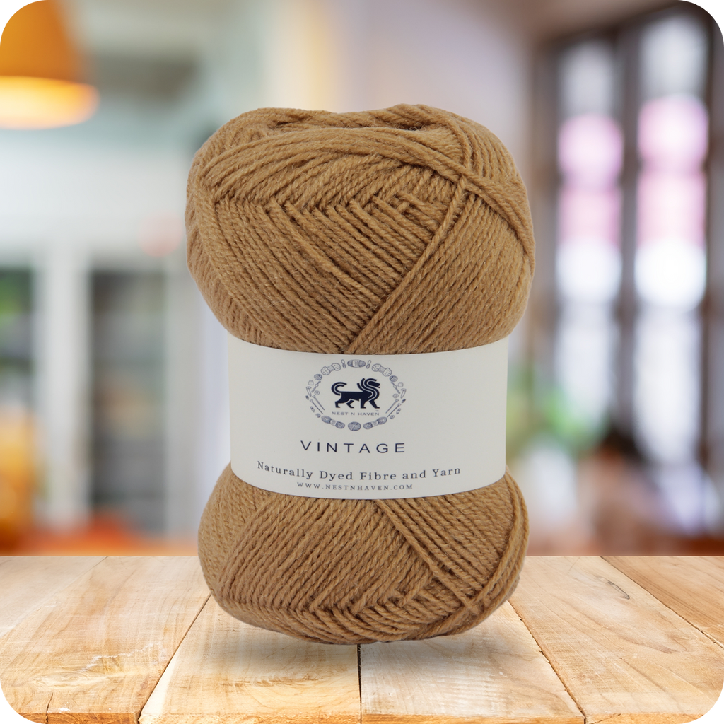 Acrowools Vintage, Hand Knitting and Crochet Yarn (100 gram) - Light Coffee
