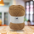 Acrowools Vintage, Hand Knitting and Crochet Yarn (100 gram) - Light Coffee