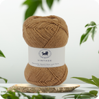 Acrowools Vintage, Hand Knitting and Crochet Yarn (100 gram) - Light Coffee