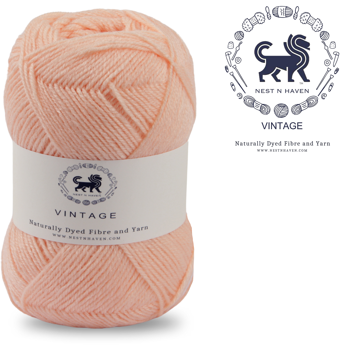 Acrowools Vintage, Hand Knitting and Crochet Yarn (100 gram) - Peach