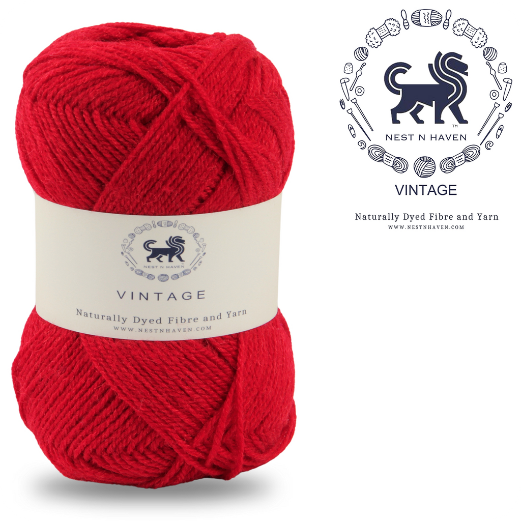 Acrowools Vintage, Hand Knitting and Crochet Yarn (100 gram) - Red