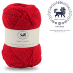 Acrowools Vintage, Hand Knitting and Crochet Yarn (100 gram) - Red